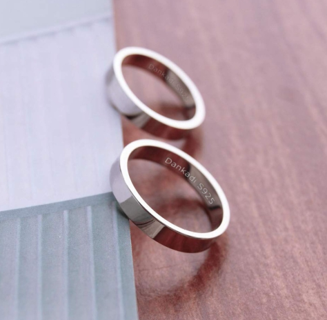 Dankadi Wedding Sterling Silver 925 Ring 3 mm