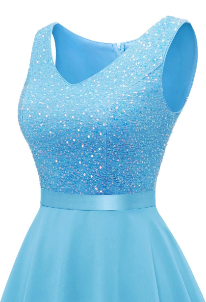 Dressystar Sequin Sparkly Dress V Neck