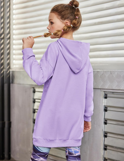 Arshiner Girls Hoodies Kids Long Pullover Hooded Sweatshirt with Kangaroo Pocket