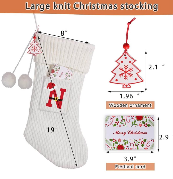 Christmas Stocking 18 Inches Large Knit