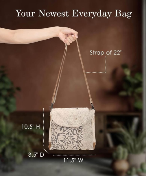 Factural Messenger Bag