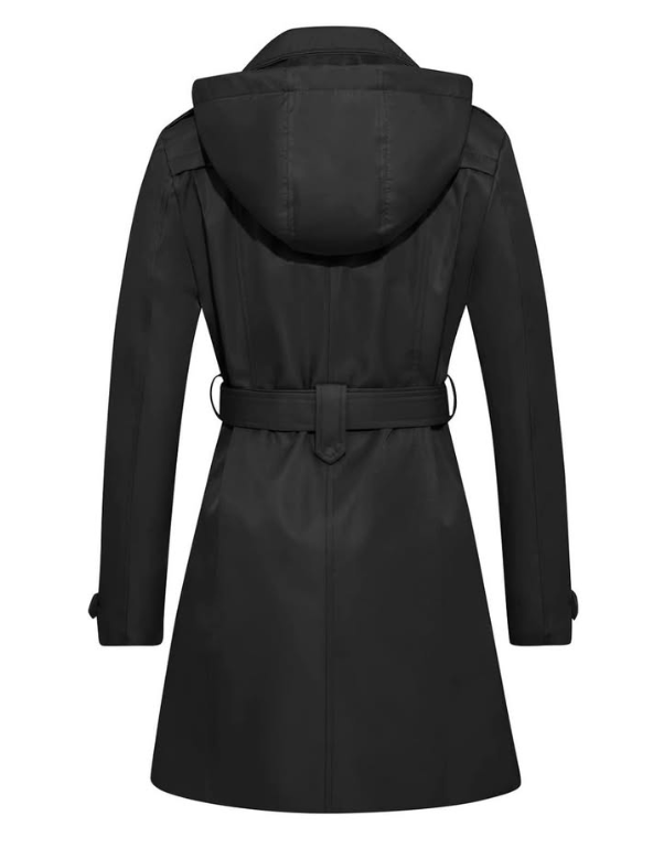Classic Belted Lapel Overcoat with Remova