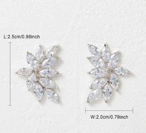 Wedding Earrings With Cubic Zirconia