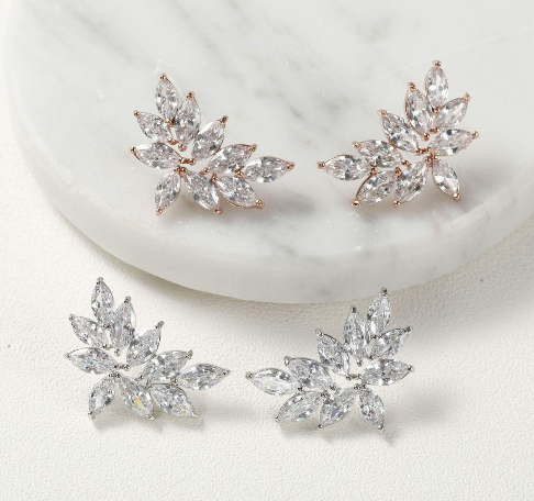 Wedding Earrings With Cubic Zirconia