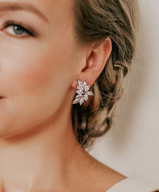 Wedding Earrings With Cubic Zirconia