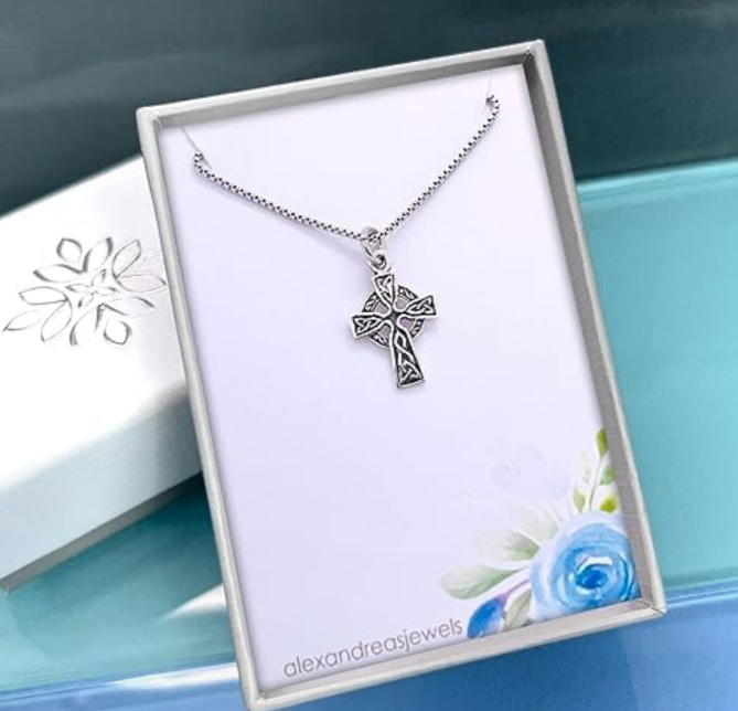 Sterling Silver Keltic Cross Pendant 1 mm