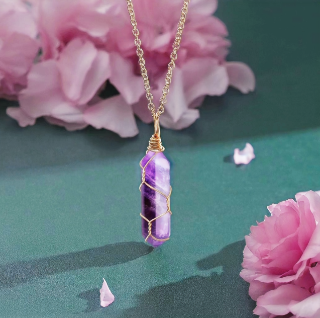 Amethyst Crystal Neklace