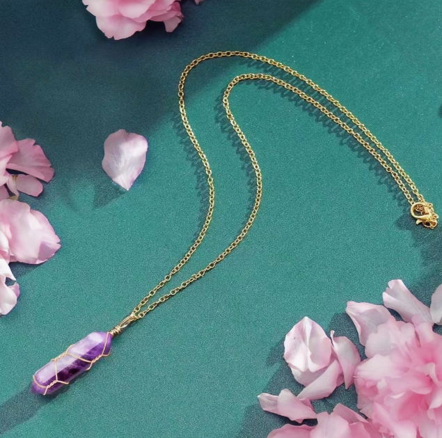 Amethyst Crystal Neklace