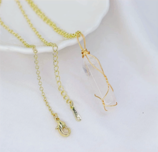 Clear Quarts Crystal Necklace