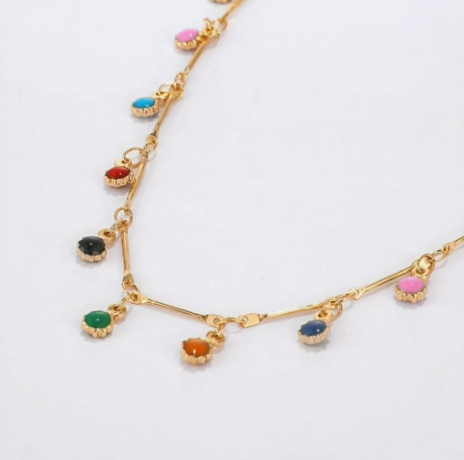 Bead Crystal Pendant Necklace
