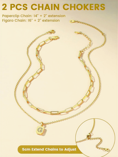 18K Gold Plated Stainless Steel Necklace