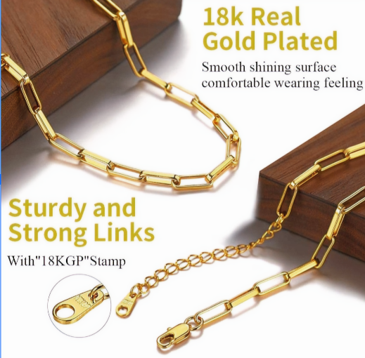 18K Gold Plated Stainless Steel Necklace