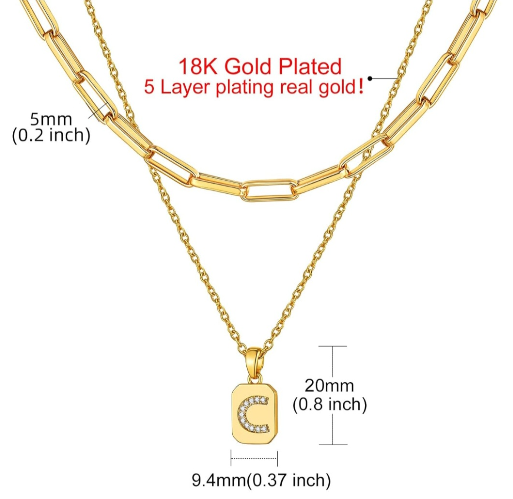 18K Gold Plated Stainless Steel Necklace