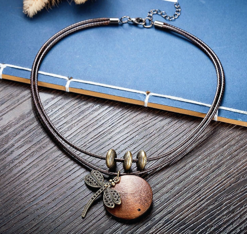 Dragonfly Pendant Necklace Hand Made