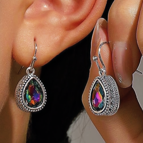 Vintage Teardrop Water Drop Dangle Earrings