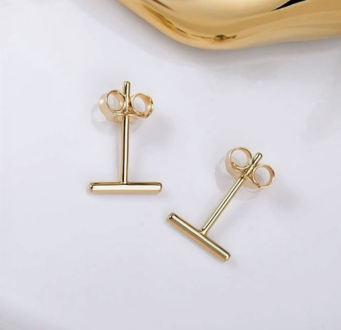 Dainty Small Simple Mini Bar Stud Earrings