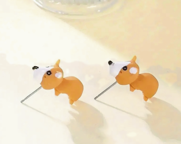 Cute Animal Resin Stud Earrings