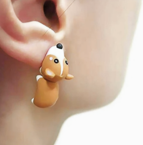 Cute Animal Resin Stud Earrings