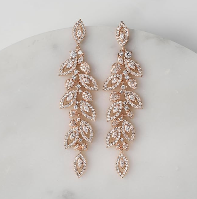 Wedding Crystal Rhinestone Drop Dangle Earrings