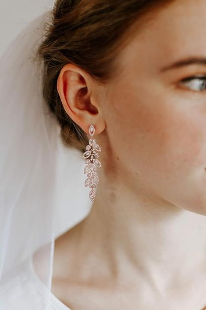 Wedding Crystal Rhinestone Drop Dangle Earrings
