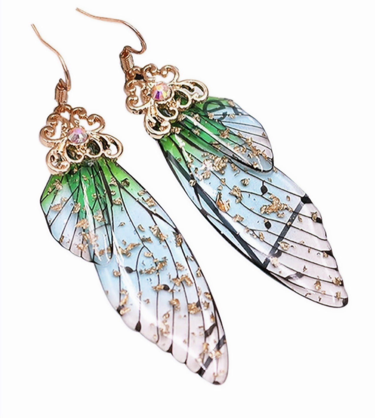 Cicada Wings Drop Earrings