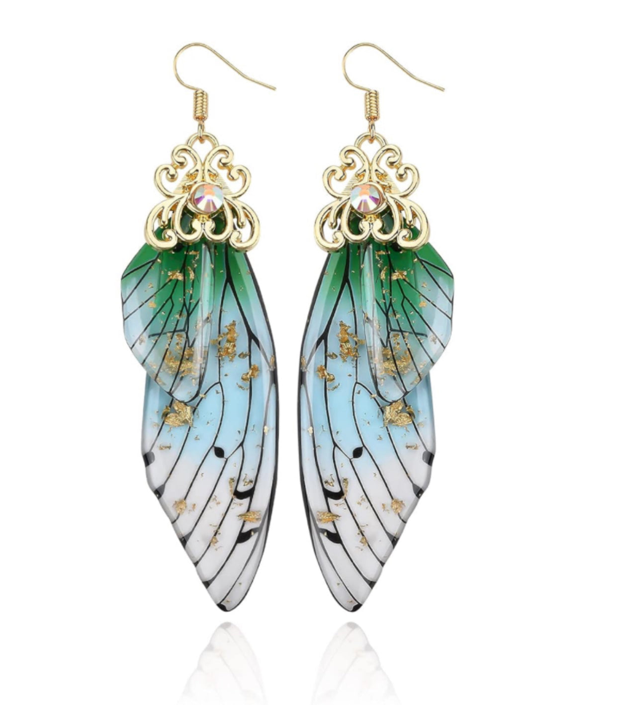 Cicada Wings Drop Earrings