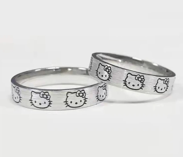 Sanrio Hello Kitty Ring 4 mm Silver Plated Ring