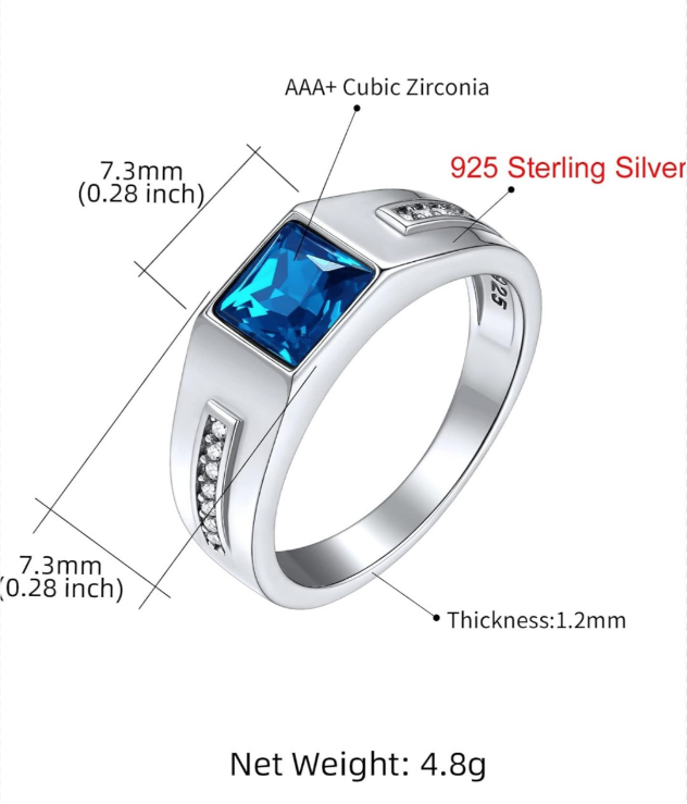 Sterling Silver Ring 3-7 mm