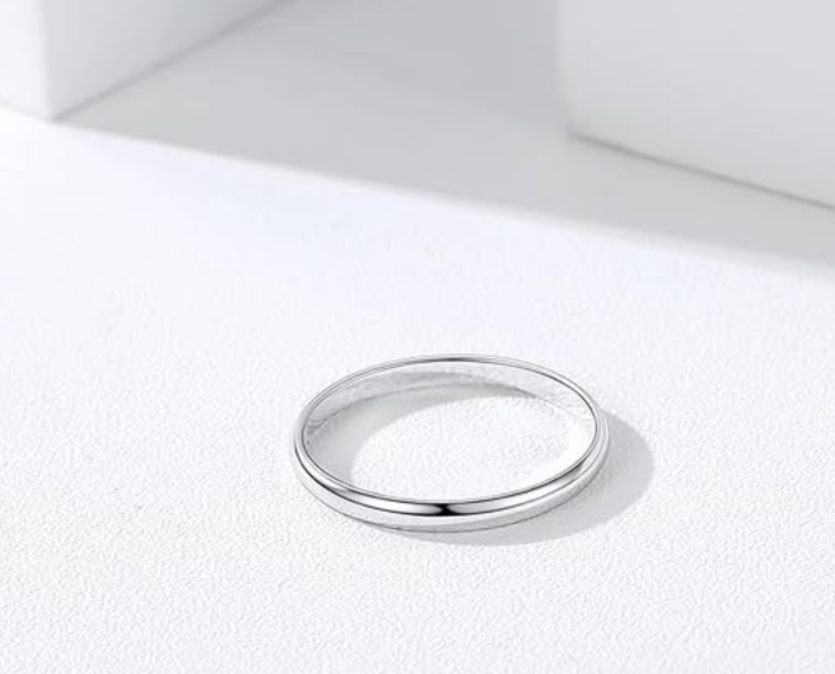 Wedding Sterling Silver 925 Ring 2 mm