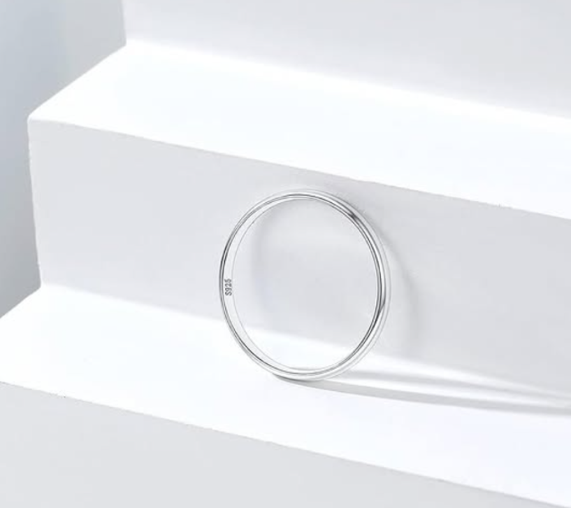 Wedding Sterling Silver 925 Ring 2 mm