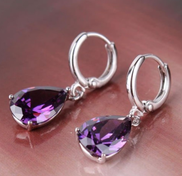 Teardrop Earrings Sterling Silver 925 8 mm