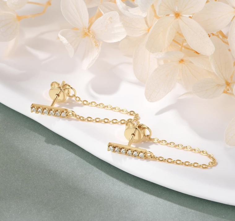 Chain Earrings Sterling Silver