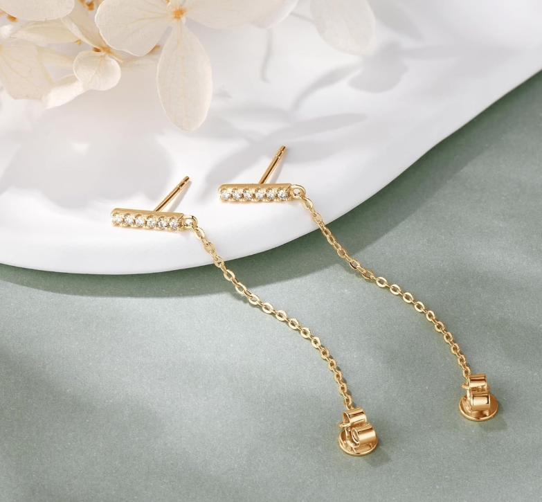 Chain Earrings Sterling Silver