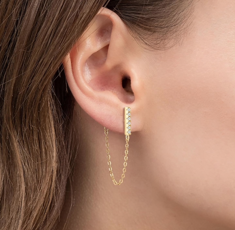 Chain Earrings Sterling Silver
