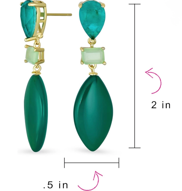 Sterling Silver Unique Geometric Liner Rhombus Earrings