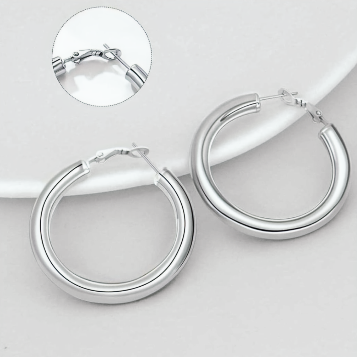 Sterling Silver Hoop Earrings 5 mm