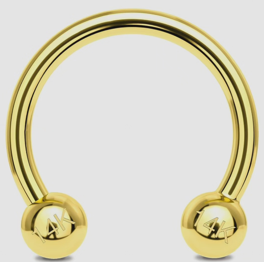 14K Yellow Gold Piercing OUFER