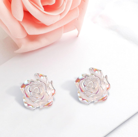 Tiny Rose Studs Earrings