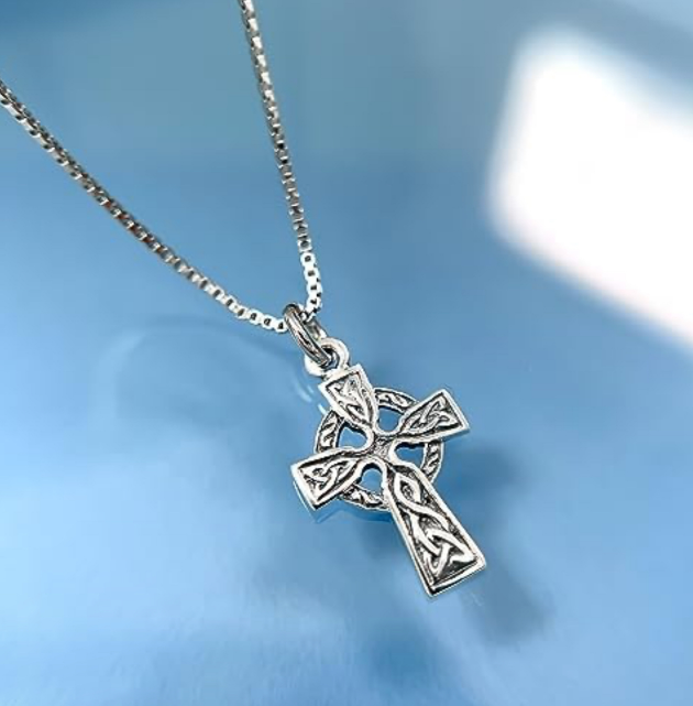 Sterling Silver Keltic Cross Pendant 1 mm