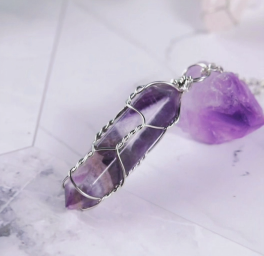 Amethyst Crystal Neklace