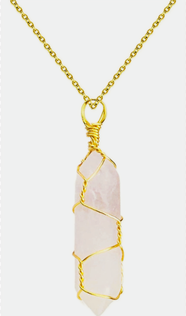 Clear Quarts Crystal Necklace