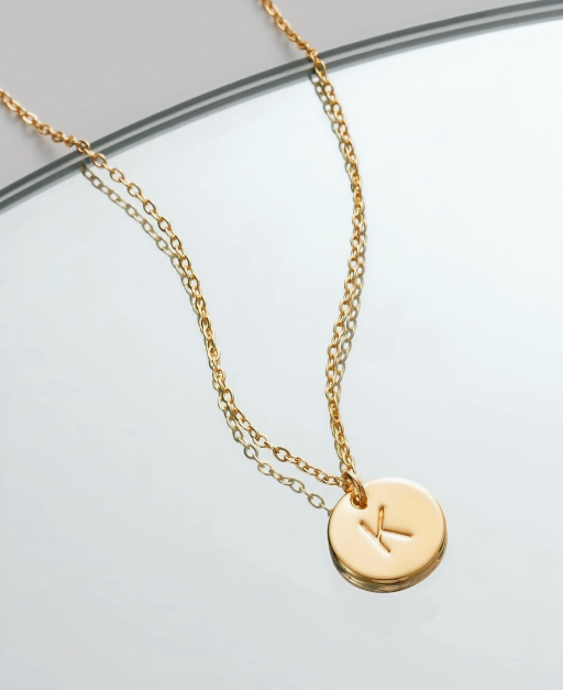 "K" Pendant Necklace