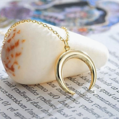 Cresent Moon Pendant Necklace