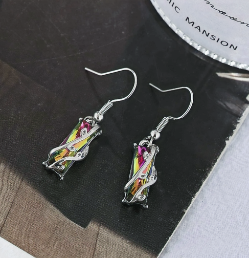 Stunning Colorful Zirconia Dangle Earrings