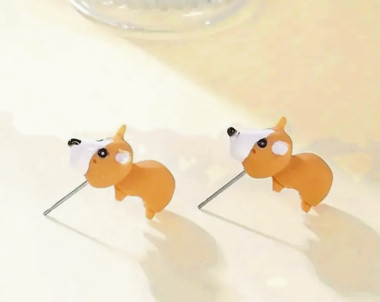 Cute Animal Resin Stud Earrings