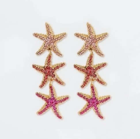 Baublebar 'Shoot For The Stars' Drop Coral Pink Earrings