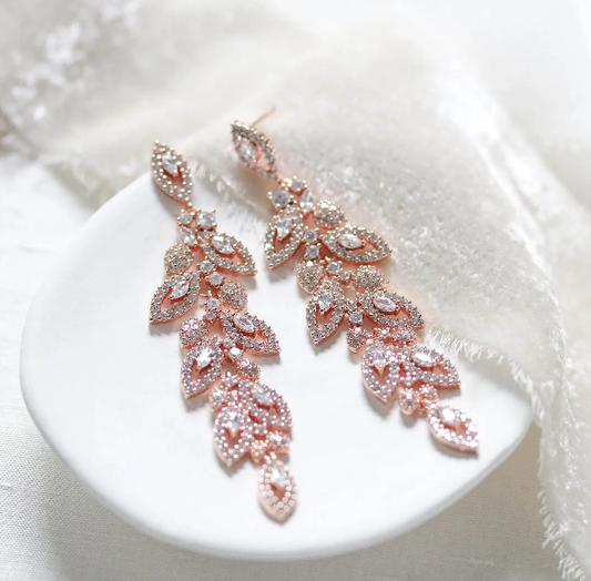 Wedding Crystal Rhinestone Drop Dangle Earrings