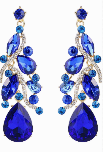 Women's Bohemian Boho Crystal Wedding Bridal Multiple Teardrop Chandelier Screw