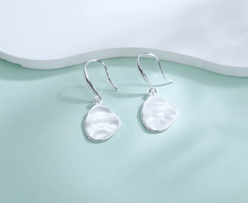 Antique  Hammered Disc Drop Earrings Boho Earrings