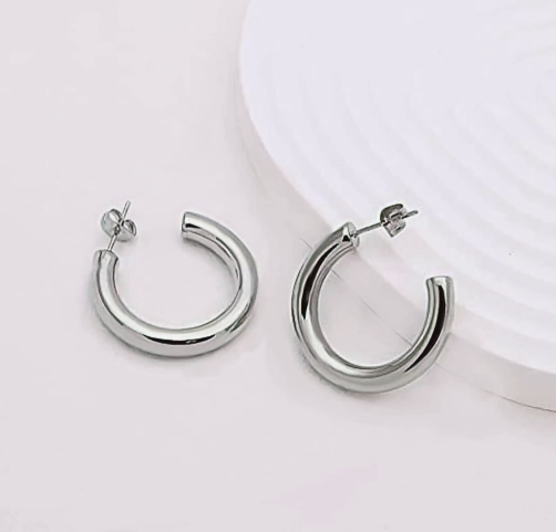 Stainless Steel Hoop Earrings 5 mm